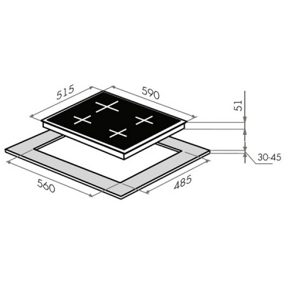 Варочная панель MAUNFELD EGHG.64.2CW/G газовая Варочная панель MAUNFELD EGHG.64.2CW/G газовая