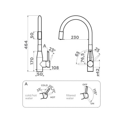 Смеситель Omoikiri Yatomi-2-Plus GB-BL латунь/графит/черный (4994498) Смеситель Omoikiri Yatomi-2-Plus GB-BL латунь/графит/черный (4994498)