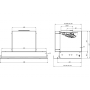 Вытяжка Elikor Sense Glass 60П-1000 черный