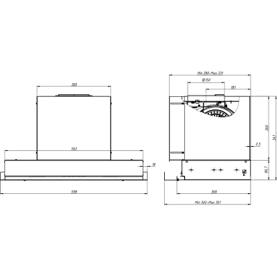 Вытяжка Elikor Sense Glass 60П-1000 черный Вытяжка Elikor Sense Glass 60П-1000 черный