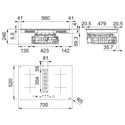 Варочная панель Franke FSM 7072 4RC HI (340.0731.892) индукционная с вытяжкой Варочная панель Franke FSM 7072 4RC HI (340.0731.892) индукционная с вытяжкой