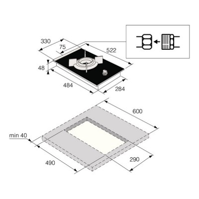 Варочная панель ASKO HG8313BGB1 газовая Варочная панель ASKO HG8313BGB1 газовая