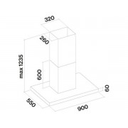 Вытяжка Falmec PLANE ISOLA BLACK 90 (PLUS)