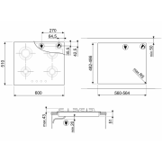 Варочная панель SMEG PXL664 газовая
