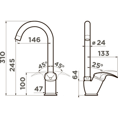 Смеситель Omoikiri Umi-BN латунь/нержавеющая сталь (4994239) Смеситель Omoikiri Umi-BN латунь/нержавеющая сталь (4994239)