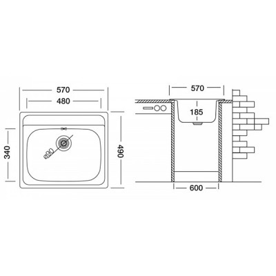 Мойка Ukinox Гранд GRL570.490 -GT8K 0C Мойка Ukinox Гранд GRL570.490 -GT8K 0C