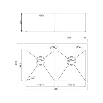 Мойка SMARTECH-78х48 нано черный Мойка SMARTECH-78х48 нано черный