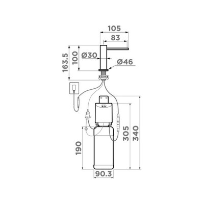 Дозатор Omoikiri OM-09 sensor C латунь/хром (4995087) Дозатор Omoikiri OM-09 sensor C латунь/хром (4995087)