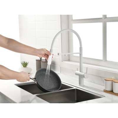 Смеситель Paulmark Gravity Gr213888-WH, белый матовый Смеситель Paulmark Gravity Gr213888-WH, белый матовый