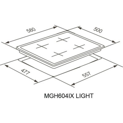 Варочная панель MEFERI MGH604IX LIGHT газовая Варочная панель MEFERI MGH604IX LIGHT газовая