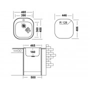 Мойка Ukinox Галант GAM465.488 -GT6K 0C