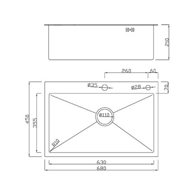 Мойка SMARTECH-68х45 нано черный Мойка SMARTECH-68х45 нано черный