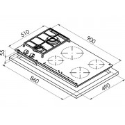 Варочная панель Teka HYBRID JZC 96324 ABN BLACK (112570150) комбинированная