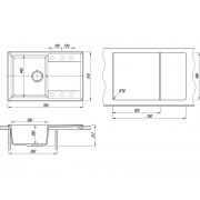 Мойка Florentina Тоскана 780 бежевый