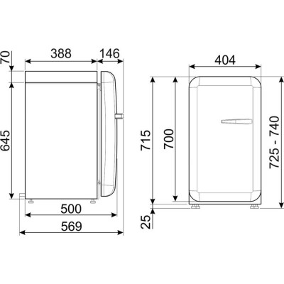 Минибар SMEG FAB5LPK5 Минибар SMEG FAB5LPK5