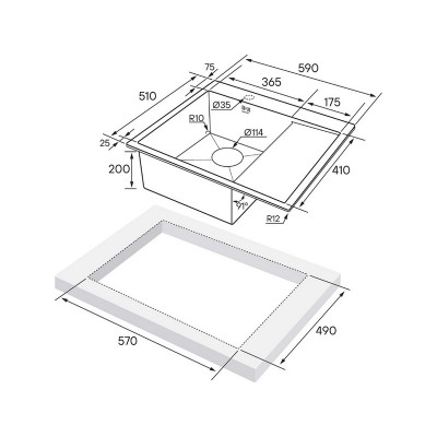 Мойка Paulmark Flank PM225951-BSL, брашированная нерж. сталь Мойка Paulmark Flank PM225951-BSL, брашированная нерж. сталь