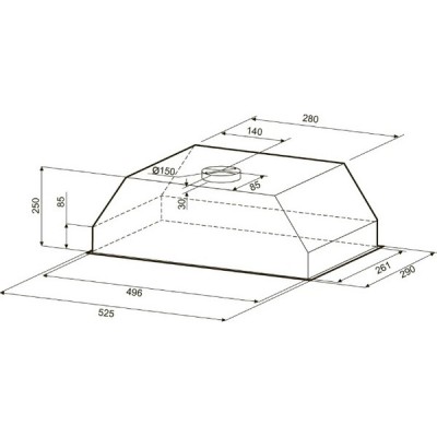 Вытяжка KRONA SVEN 600 inox one knob Вытяжка KRONA SVEN 600 inox one knob