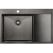 Мойка Paulmark Atlan L PM217851-GML, вороненая сталь