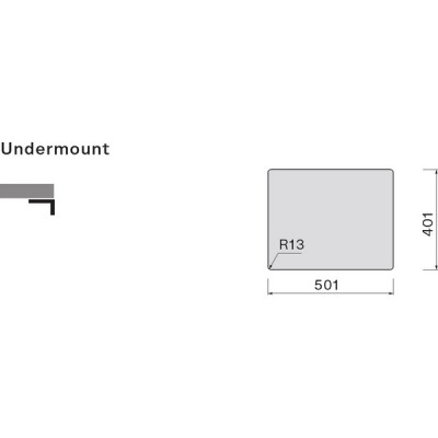 Мойка Falmec Como 50 (подстольный монтаж) Мойка Falmec Como 50 (подстольный монтаж)