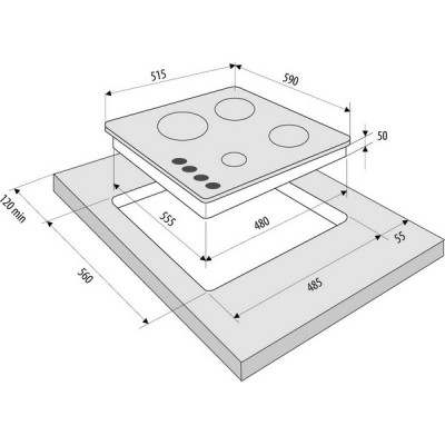 Варочная панель KRONA CORNIOLA 60 BL газовая Варочная панель KRONA CORNIOLA 60 BL газовая
