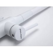 Смеситель Paulmark Salix Sa213419-431, белый матовый, белый шланг