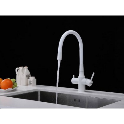 Смеситель Paulmark Salix Sa213419-431, белый матовый, белый шланг Смеситель Paulmark Salix Sa213419-431, белый матовый, белый шланг