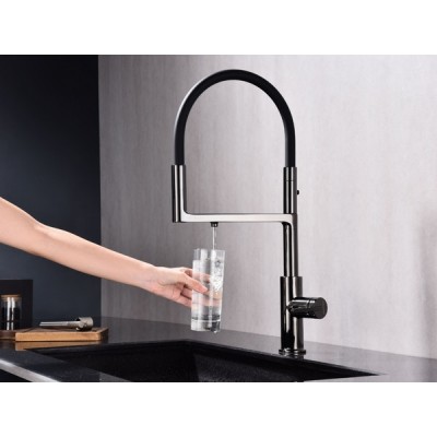 Смеситель Paulmark Tornado To213402-GB, глянцевый черный Смеситель Paulmark Tornado To213402-GB, глянцевый черный