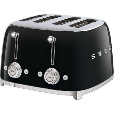 Тостер на 4 ломтика SMEG TSF03BLEU черный Тостер на 4 ломтика SMEG TSF03BLEU черный