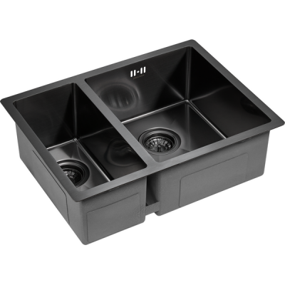 Мойка Paulmark Zusat PM225944-GMR, вороненая сталь Мойка Paulmark Zusat PM225944-GMR, вороненая сталь