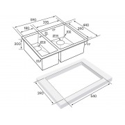 Мойка Paulmark Zusat PM225944-GMR, вороненая сталь