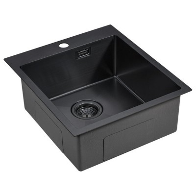 Мойка Paulmark Neckar PM804551-GM, вороненая сталь Мойка Paulmark Neckar PM804551-GM, вороненая сталь