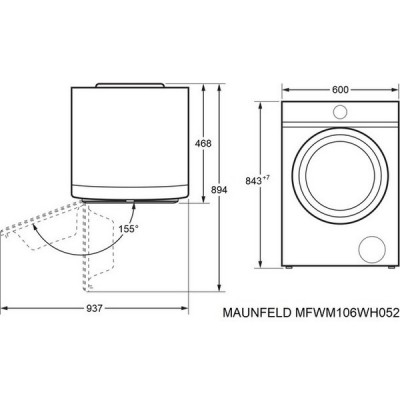 Стиральная машина MAUNFELD MFWM106WH052 Стиральная машина MAUNFELD MFWM106WH052