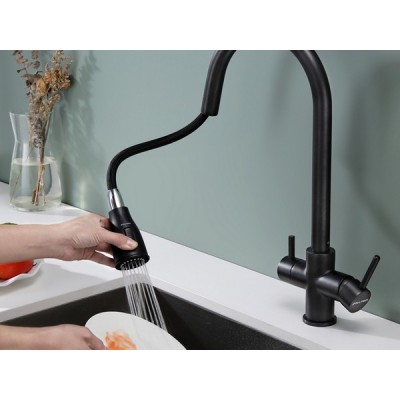 Смеситель Paulmark Lange La214212-418, черный металлик Смеситель Paulmark Lange La214212-418, черный металлик