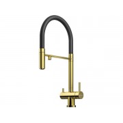 Смеситель Omoikiri Kanto-LG-BL латунь/светлое золото/черный (4994014)