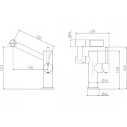 Смеситель Longran Techno LM1111 GunGrey