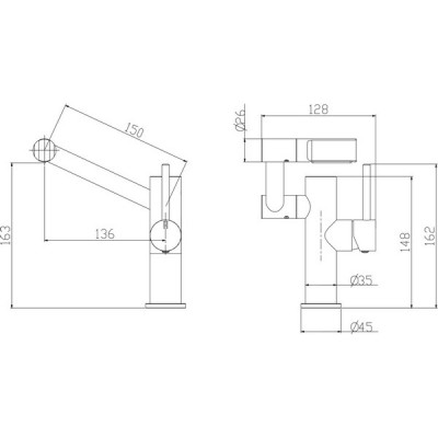 Смеситель Longran Techno LM1111 GunGrey Смеситель Longran Techno LM1111 GunGrey