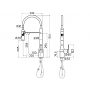 Смеситель Paulmark Magneto One Ma213188-SBG, светлое брашированное золото