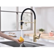 Смеситель Paulmark Magneto One Ma213188-SBG, светлое брашированное золото