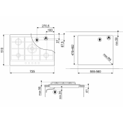 Варочная панель SMEG PX375 газовая