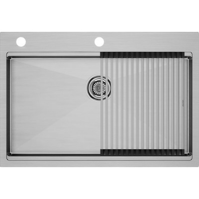 Мойка Paulmark Vast-pro+ролл-мат Pro, брашированная нерж. сталь Мойка Paulmark Vast-pro+ролл-мат Pro, брашированная нерж. сталь