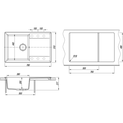 Мойка Florentina Тоскана 780 антрацит Мойка Florentina Тоскана 780 антрацит