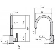 Смеситель Falmec PURE STEEL ROUND