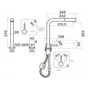 Смеситель Omoikiri Nara 2 Plus-S-BN латунь/нержавеющая сталь (4994369)