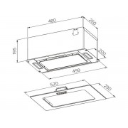 Вытяжка MEFERI INBOX52WH GLASS ULTRA