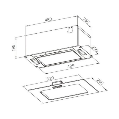 Вытяжка MEFERI INBOX52WH GLASS ULTRA Вытяжка MEFERI INBOX52WH GLASS ULTRA