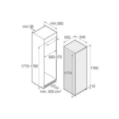 Встраиваемая морозильная камера ASKO FN31831i Встраиваемая морозильная камера ASKO FN31831i