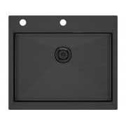 Мойка Paulmark Brim-pro PM705951-GM, вороненая сталь