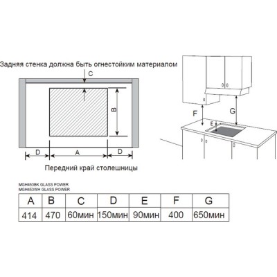 Варочная панель MEFERI MGH453WH GLASS POWER газовая Варочная панель MEFERI MGH453WH GLASS POWER газовая