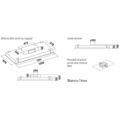 Вытяжка Falmec NUVOLA IS WHITE 140 Вытяжка Falmec NUVOLA IS WHITE 140