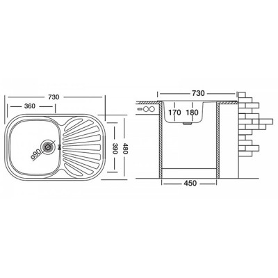 Мойка Ukinox Галант GAL730.480 -GT8K 2L Мойка Ukinox Галант GAL730.480 -GT8K 2L